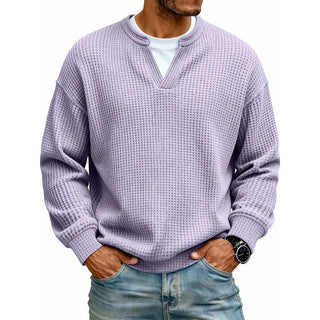Luca | Maglia waffle con effetto a strati