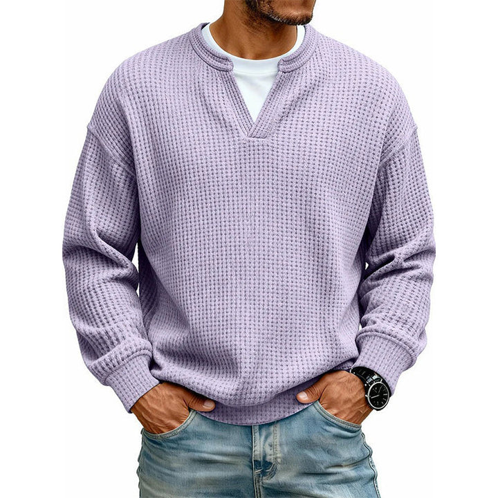 Luca | Maglia waffle con effetto a strati