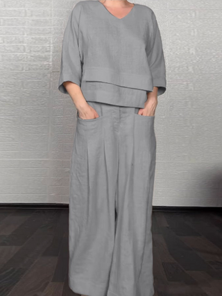 Renaya | Completo casual in cotone e lino
