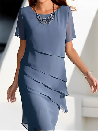 Carmel - Elegante abito in chiffon con patchwork per donne