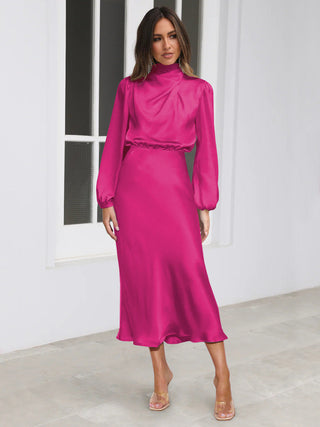 Danica - Abito formale a maniche lunghe con collo all&