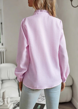 Bridgette - Elegante camicia con volant a righe per donne