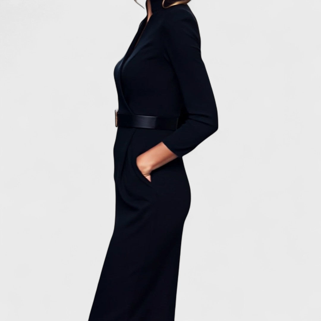 Alea | Mandarin Luxe – Maxi abito con cintura