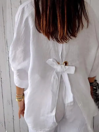 Liliana - Top in lino casual per donne