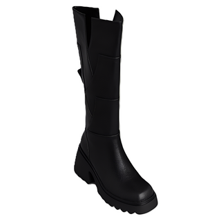 Madelaine - Casual, robusti stivali in pelle con zip per donne
