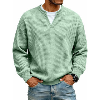 Luca | Maglia waffle con effetto a strati
