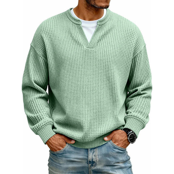 Luca | Maglia waffle con effetto a strati