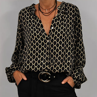 Angelle - Blusa casual, ampia per donne