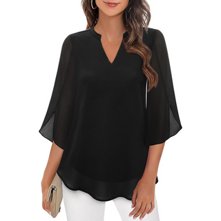 Ella - Blusa comoda con maniche aperte