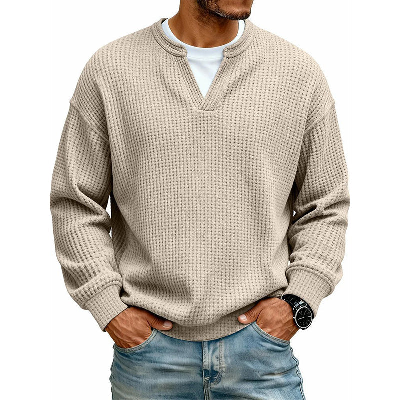 Luca | Maglia waffle con effetto a strati