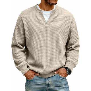 Luca | Maglia waffle con effetto a strati