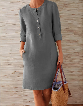 Blaire - Abito in lino elegante e morbido da donna