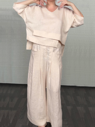 Renaya | Completo casual in cotone e lino