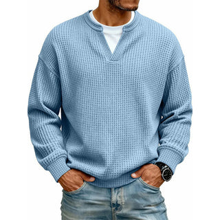 Luca | Maglia waffle con effetto a strati