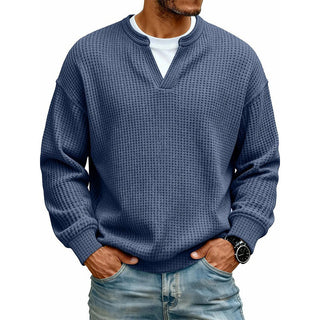 Luca | Maglia waffle con effetto a strati