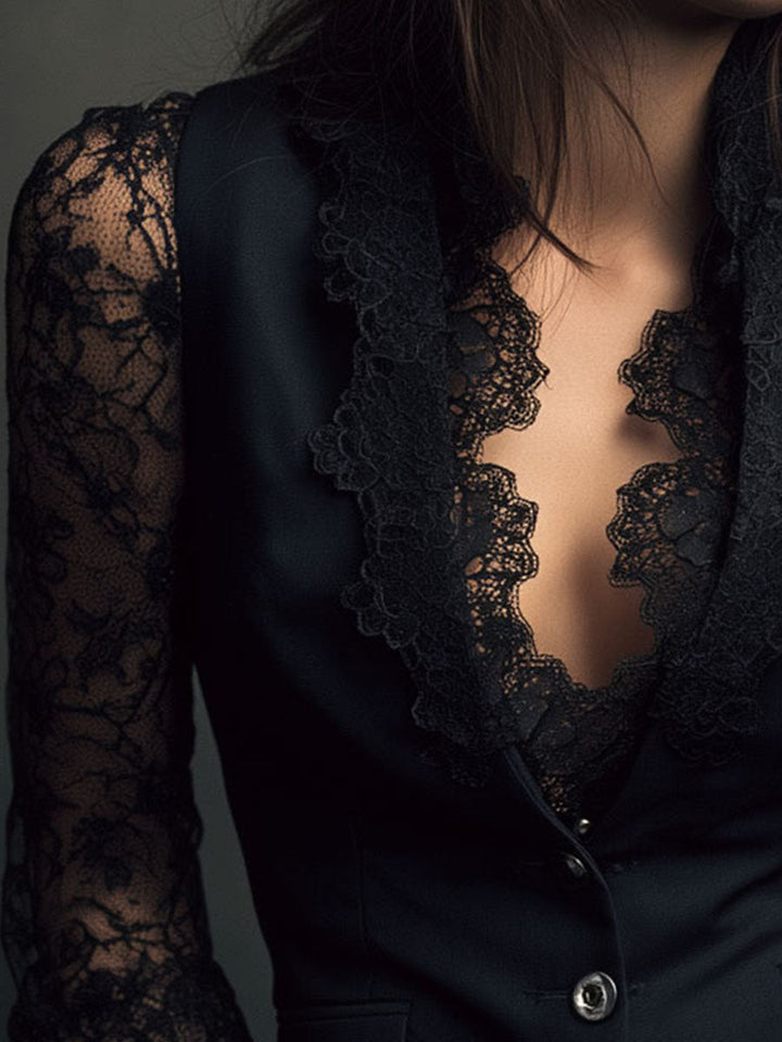 Vittoria | Blazer con dettagli in pizzo