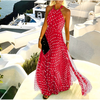 Valorie - Abito Boho plissettato con stampa patchwork per donne
