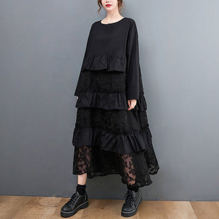 Lauryn - Abito bohemien casual con rouches per donne