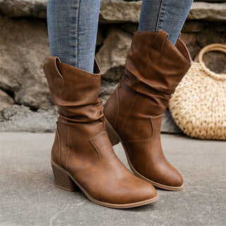 Mirabel - Stivali classici da cowboy in pelle per donne