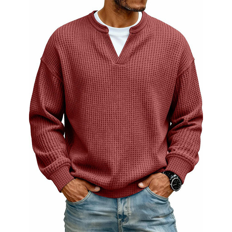 Luca | Maglia waffle con effetto a strati