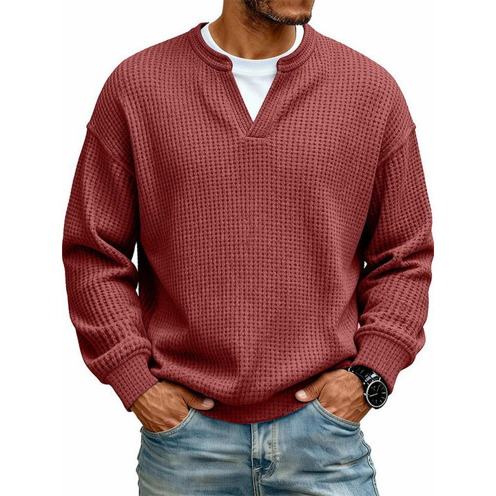 Luca | Maglia waffle con effetto a strati