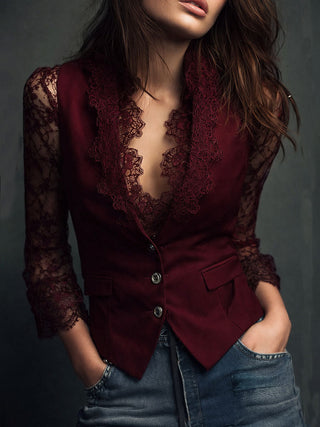 Vittoria | Blazer con dettagli in pizzo
