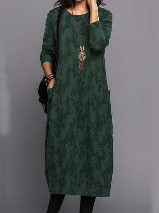 Kadence - Elegante abito a maniche lunghe con stampa per donne