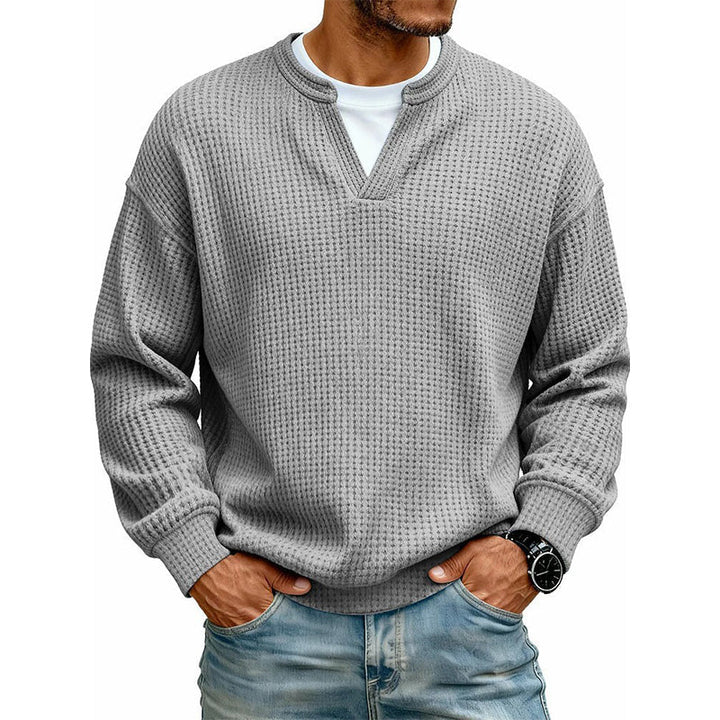 Luca | Maglia waffle con effetto a strati
