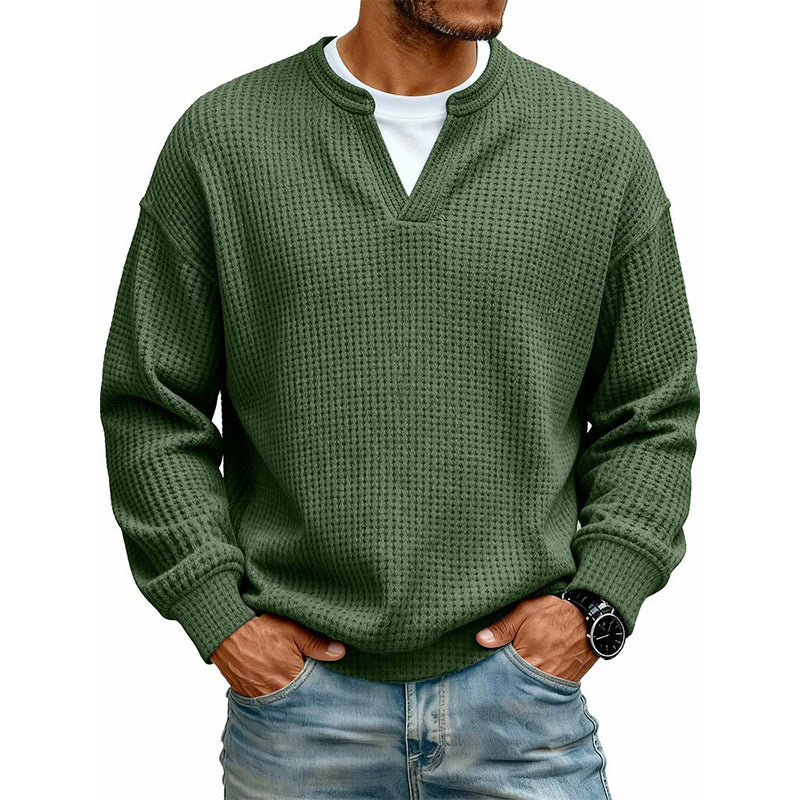 Luca | Maglia waffle con effetto a strati