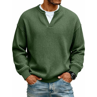 Luca | Maglia waffle con effetto a strati