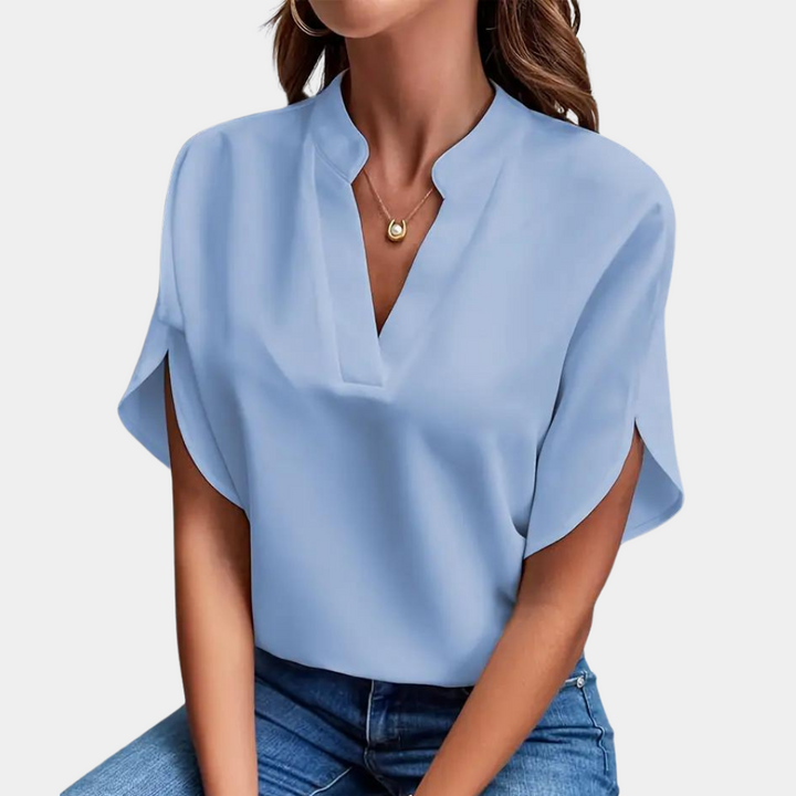Idril - Elegante Camicetta da Donna con Manica Corta