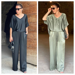 Pauline | Completo in raso lucido