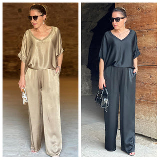 Pauline | Completo in raso lucido