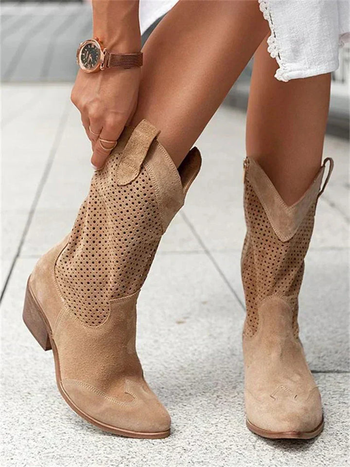 Queenie - Leggeri Stivali Western Donna Zip