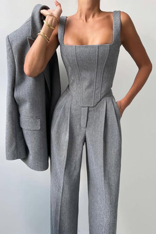 Dolce – Completo a Tre Pezzi con Blazer Doppiopetto