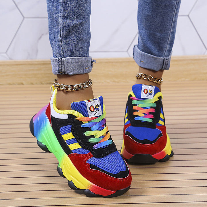Jolie - Sneakers colorate con suola spessa per donne