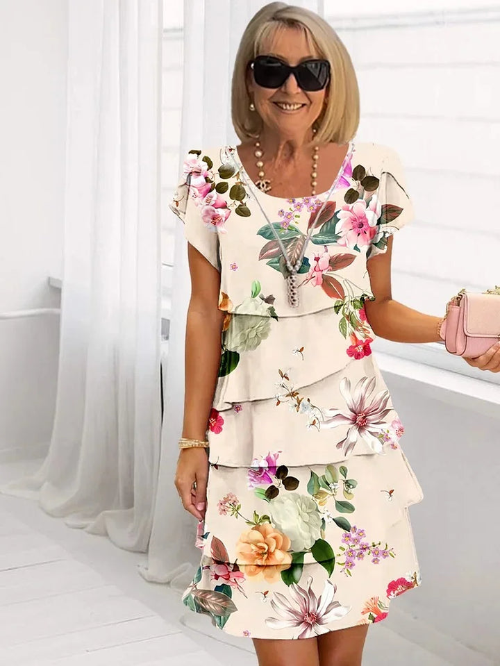 Cersei - Abito floreale con rouches Fluido &amp; Femminile