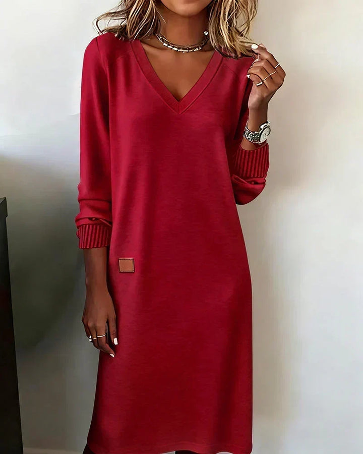 Celia | Abito midi con scollo a V