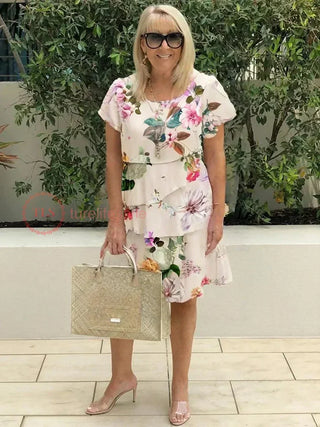 Cersei - Abito floreale con rouches Fluido &amp; Femminile