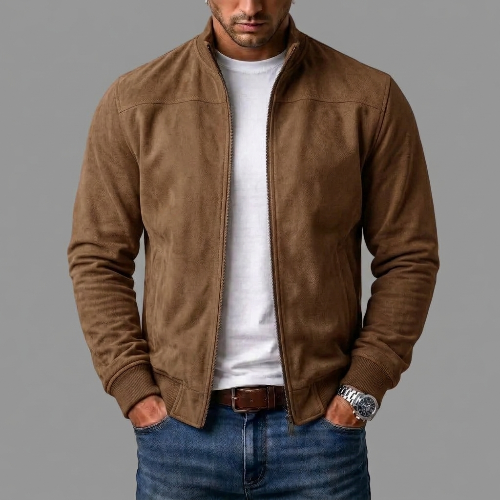 Clemente | Giacca bomber effetto scamosciato