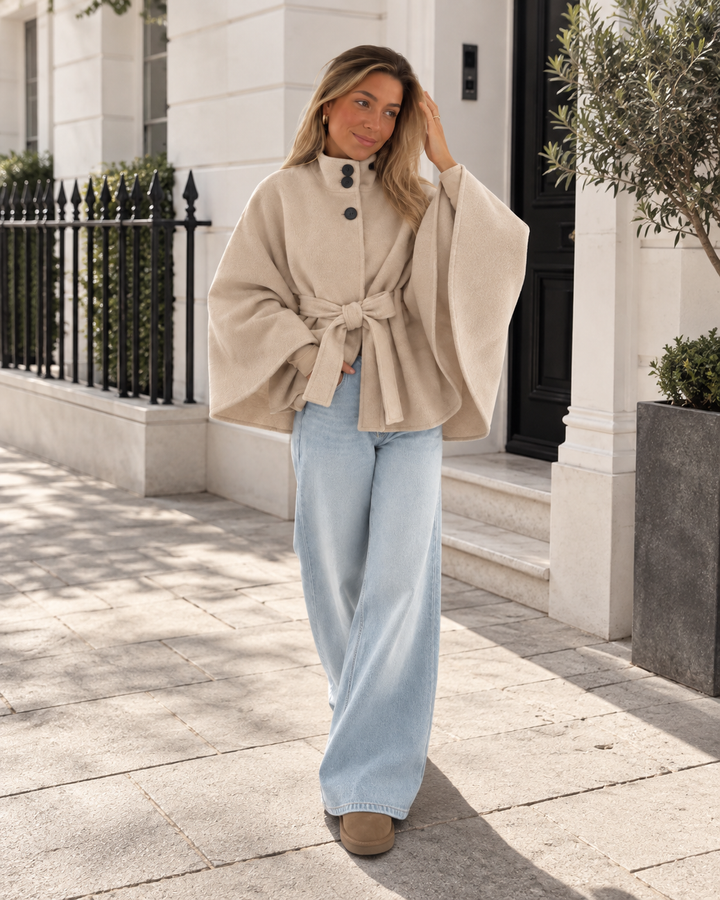 Chaira | Poncho elegante con cintura