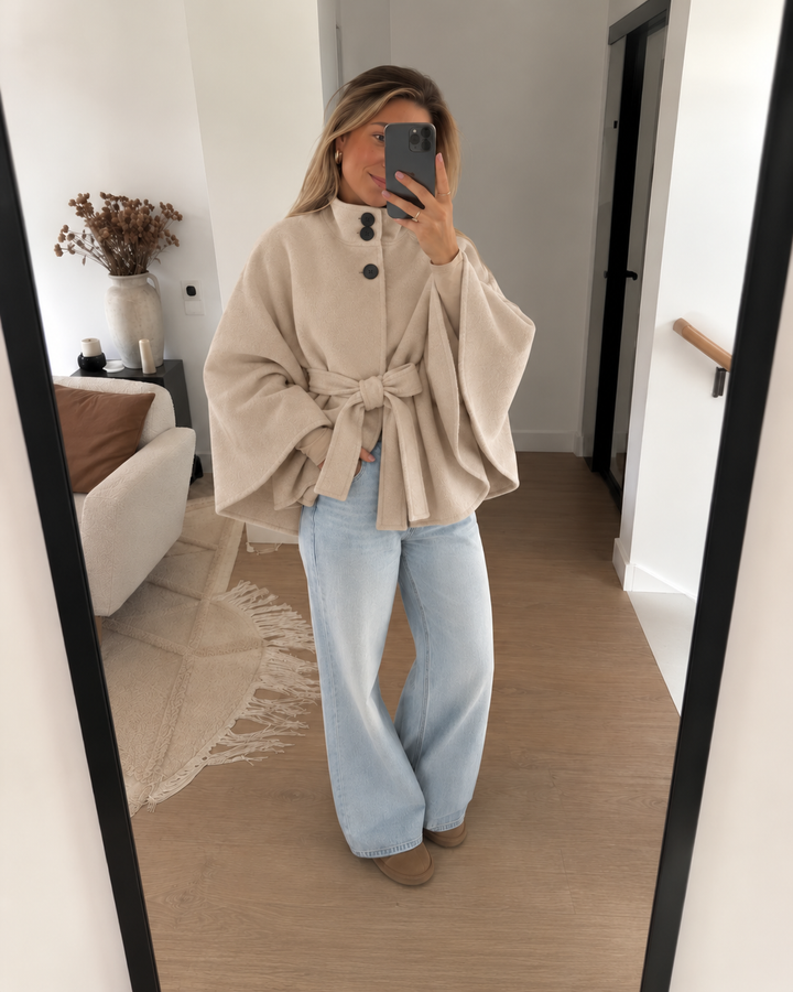 Chaira | Poncho elegante con cintura