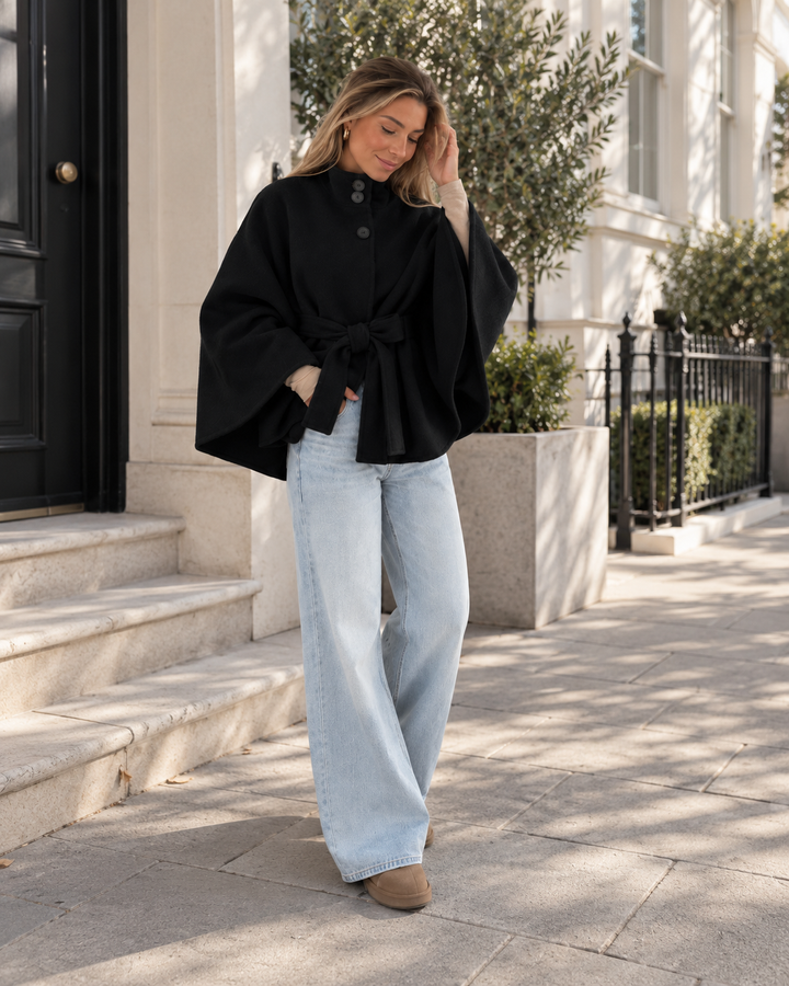 Chaira | Poncho elegante con cintura