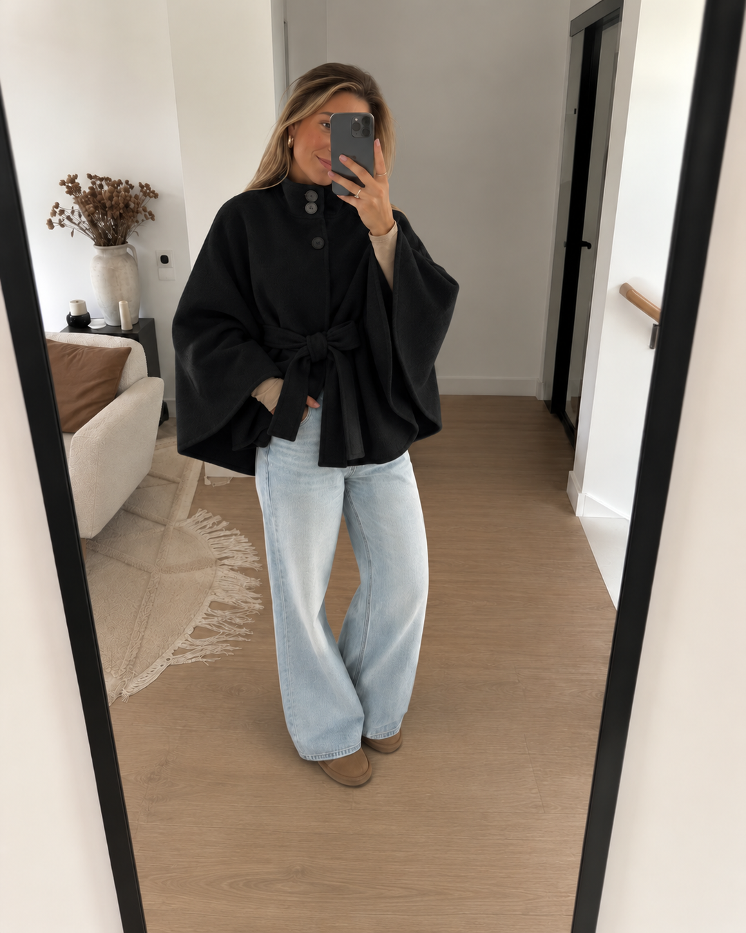 Chaira | Poncho elegante con cintura