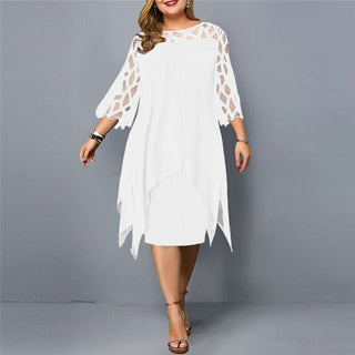Elinor - Elegante Abito Midi Taglie Forti per Donne