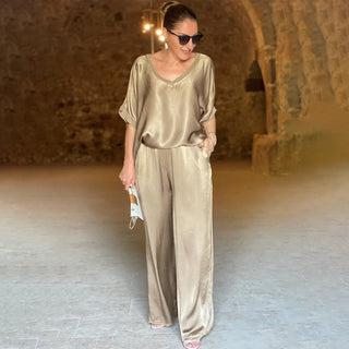 Pauline | Completo in raso lucido